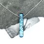Ice Blue Glass And Sterling Silver Pendant Necklace, thumbnail 3 of 12