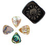 Abalone Tones Guitar Plectrums In A Gift Tin, thumbnail 1 of 8