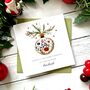 Handmade Scandi Christmas Bauble Card, thumbnail 2 of 4