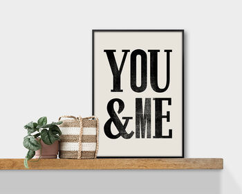 You And Me, Wedding Print, Wedding Gift Print, 4 of 6