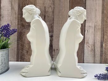 Pair Of Venus White Bookends Heavy Book Holders Gift, 9 of 9