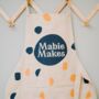 Kids Apron With Pockets And Hand Embroidered Name, thumbnail 8 of 8