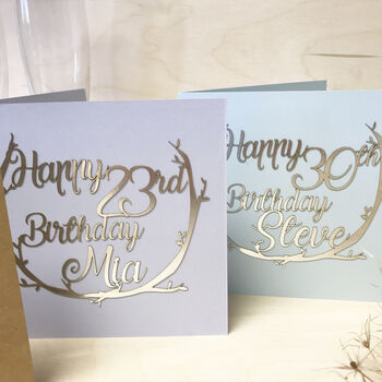 Personalised Any Age Papercut Birthday Card, 12 of 12
