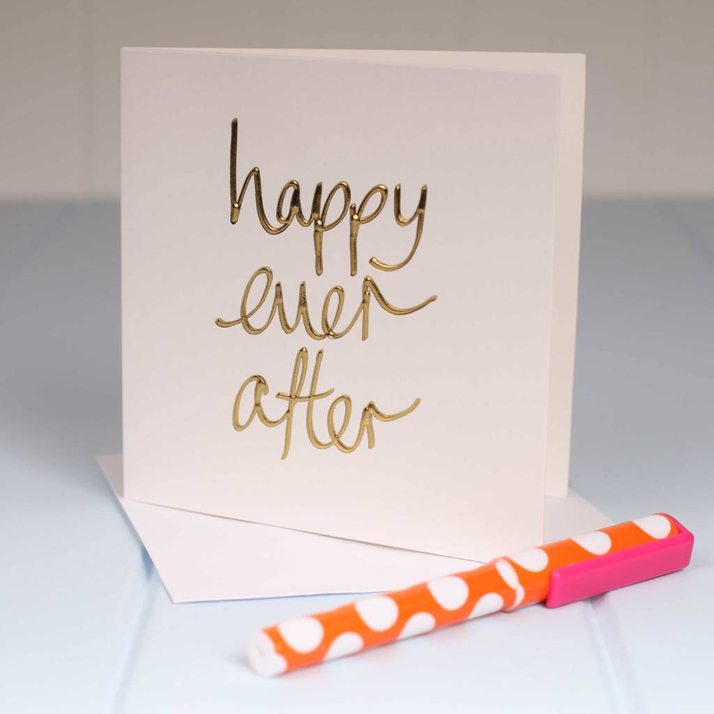 'happy ever after' greetings card by nest | notonthehighstreet.com