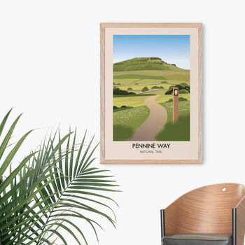 Pennine Way National Trail Travel Poster Art Print, 4 of 8