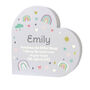 Personalised Rainbow Wooden Heart Ornament, thumbnail 5 of 5