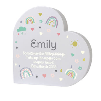 Personalised Rainbow Wooden Heart Ornament, 5 of 5