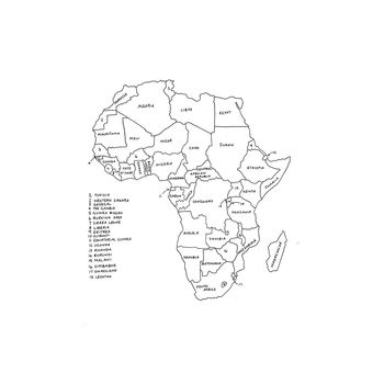Personalised Map Of Africa Print, 7 of 7