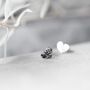 Sterling Silver Heart Studs, thumbnail 2 of 5