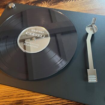 Custom Vinyl Record Player Wedding Guestbook – Available In Various Sizes, 4 of 6