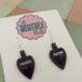 Poison Glitter Resin Earrings/ Gothic Jewellery Small Sparkly Poison Earrings / Vintage Apothecary Jewellery / Gift For Her Small Sparkly Villain Accessory, thumbnail 6 of 6
