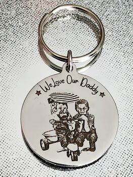 Grandad Or Dad Fathers Day Photo Keyring, 2 of 3