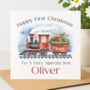 Personalised Train First Christmas Card, thumbnail 3 of 3