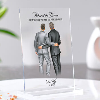 Father Of The Groom Wedding Acrylic Plaque, 3 of 6