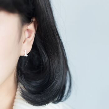 Sterling Silver Simple Giraffe Stud Earrings, 2 of 6