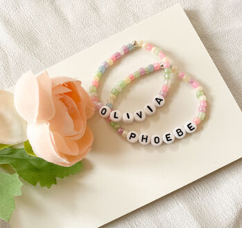 Personalised Bead Name Bracelet, 6 of 7