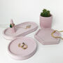 Oval Pink Concrete Trinket Dish, thumbnail 3 of 4
