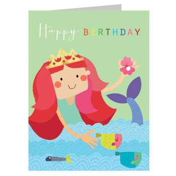 Mini Little Mermaid Birthday Card, 2 of 5