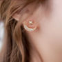 Star With Crescent Two Way Earrings, thumbnail 2 of 7