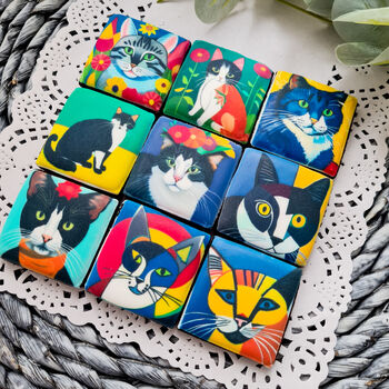 Cats In Art Biscuits Gift Box, Nine Pieces, 6 of 7