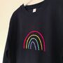 Deluxe Rainbow Embroidered Sweater, thumbnail 2 of 5