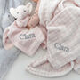 Personalised Pink Elephant Comforter And Blanket Set, thumbnail 3 of 12
