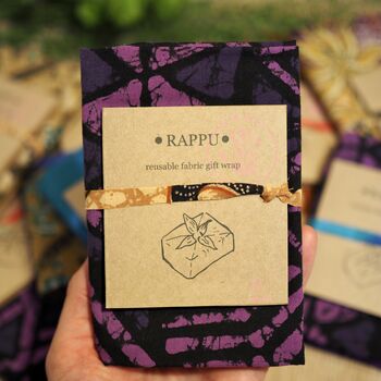 Reusable Recycled Fabric Gift Wrap 'Batik', 8 of 12