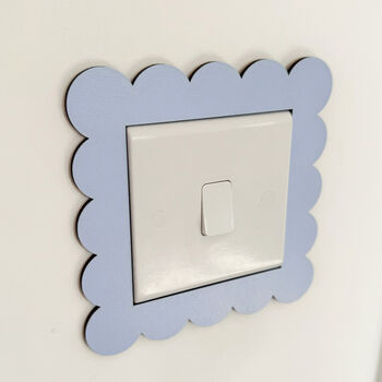 Custom Scalloped Edge Nursery Light Switch Cover, 4 of 7