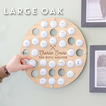 Personalised Golf Ball Wall Art Collecter For The Home, 4 of 8