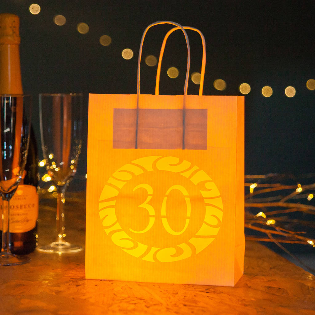 50th Birthday Party Bags Lanterns With Vellum By Baloolah Bunting