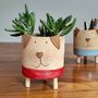 Dog Plant Pots With Legs Handmade Ceramic Tripot, thumbnail 2 of 8