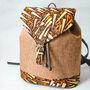 Women's Minimal African Print Backpack, thumbnail 4 of 7