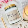 'Love + Hugs' Scented Natural Soy Candle, thumbnail 1 of 7