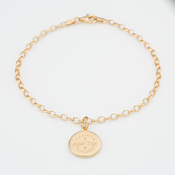 Gold Plated Rich Tea Biscuit Bracelet, 7 of 7