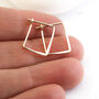 Rectangle Hoop Earrings In 14k Gold Filled, thumbnail 8 of 9