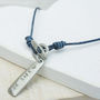 Personalised Leather Hoop And Bar Necklace, thumbnail 1 of 7