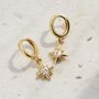 Crystal Star Hoops Silver And Gold Vermeil Plate, thumbnail 1 of 5