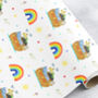 Noahs Ark Christening Wrapping Paper Roll Or Folded #51, thumbnail 1 of 3