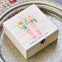 Personalised Wooden Birth Flower Keepsake Box, thumbnail 1 of 5