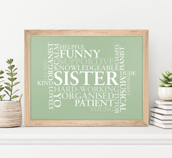 Personalised Special Person Word Cloud Print, 7 of 12
