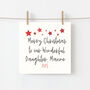 Merry Christmas To Our/My Wonderful Daughter Card, thumbnail 1 of 4