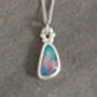 Fine Australian Opal Doublet Necklace In Sterling Silver, thumbnail 1 of 5