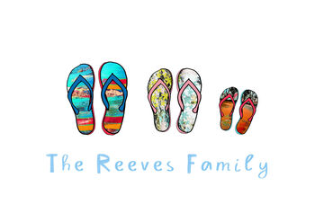 Personalised Family Flip Flop Print, 10 of 10