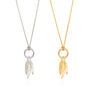 Gold Vermeil Or Sterling Silver Seed Pod Charm Necklace, thumbnail 1 of 5
