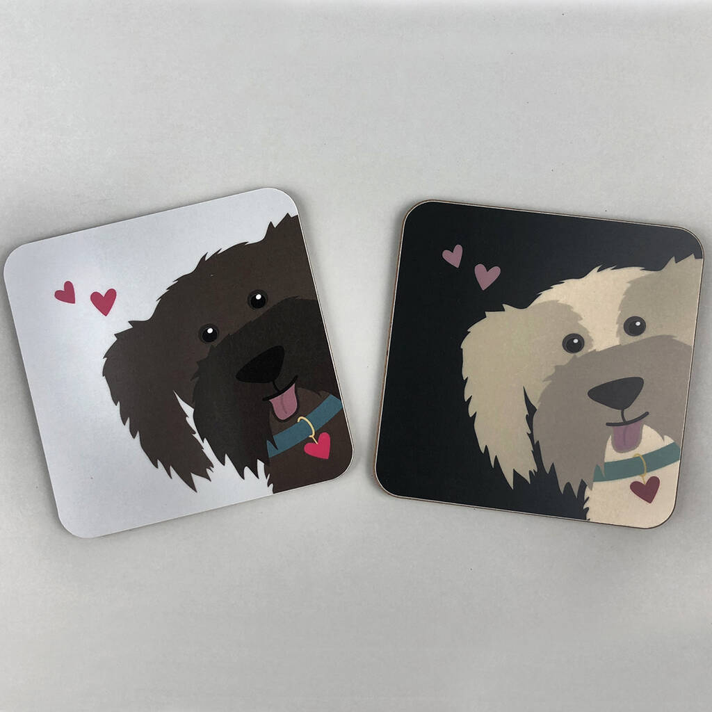 Cockapoo Dog Coasters By Wink Design | notonthehighstreet.com