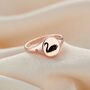 You And Me’ Swan Birthstone Signet Ring, thumbnail 3 of 7