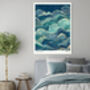 Japanese Yasuragi Inner Peace Wave Art Print, thumbnail 2 of 3