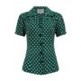 Grace Blouse In Green Polka Vintage 1940s Style, thumbnail 1 of 3