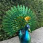 Light Up Metal Garden Peacock, thumbnail 6 of 9