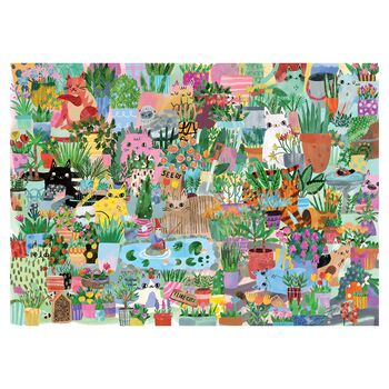 1000 Piece Cat's In The Garden Jigsaw Puzzle, 2 of 6